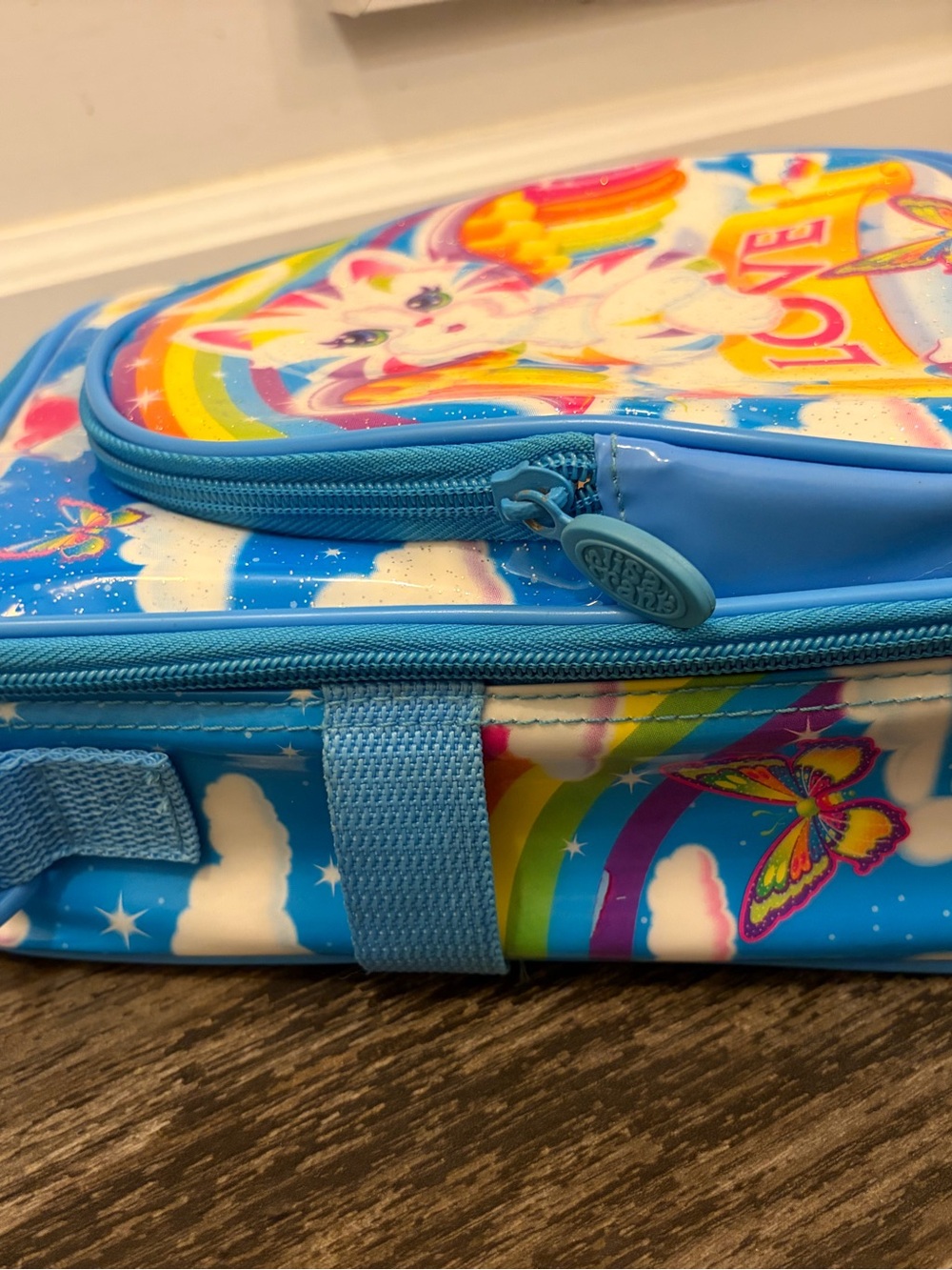 Vintage 90’s NOS RARE Lisa Frank CHRISSY ANGEL KITTY Lunch Box like NEW - Picture 4 of 15